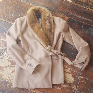 Banana republic faux fur color jacket